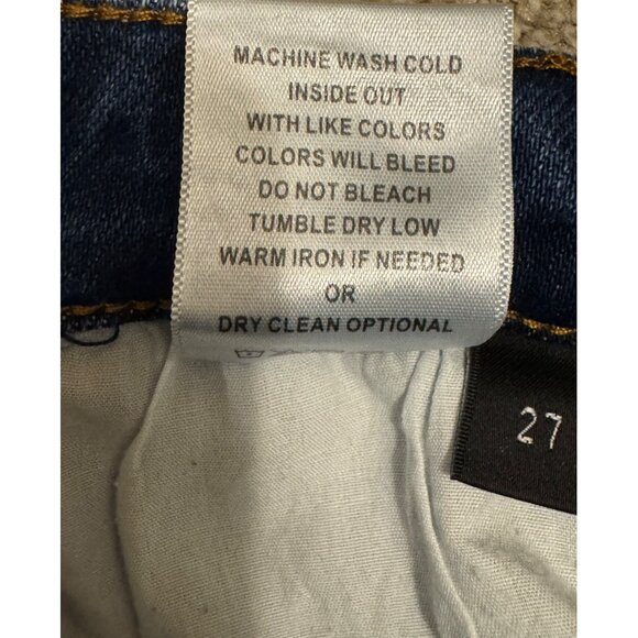 Size 27 Flying Monkey Mid-Rise Ankle Slim Straight Stretch Distress Crop Jeans - Picture 8 of 8